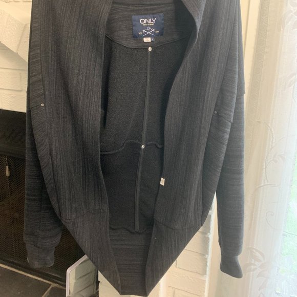 Long open front cowl neck cardigan - Picture 2 of 5